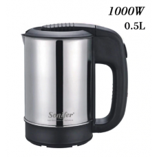 0.5L Mini Electric Kettle Stainless Steel 1000W Portable Travel Boiler Sonifer