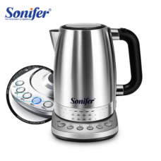 220V Electric stainless steel kettle 2200W household quick-heat kitchen kettle, temperature-adjustable kettle Sonifer