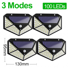 Goodland 100 LED Solar Light Outdoor Solar Lamp Powered Sunlight Waterproof PIR Motion Sensor Street Light for Garden Decoration