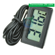 LCD Digital Thermometer Temperature Sensor Temp Meter Thermostat Thermal Regulator Controller 1M 2M Cable Probe TPM-10 FY-10