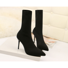 SEGGNICE / sexy sock; knitted elastic boots; womens fashion shoes with high heels; 2019 collection spring-fall season; womens ankle boots