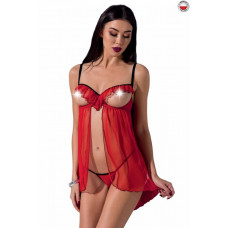 Эротический комплект CHERRY CHEMISE Red XXL/XXXL - Passion Exclusive