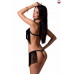 Эротический комплект KASSANDRA SET WITH OPEN BRA Black S/M - Passion Exclusive