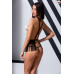 Erotic set INDRA SET WITH OPEN BRA Black S / M - Passion Exclusive