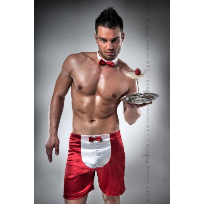 Erotic man's set 019 SHORT Red L / XL - Passion