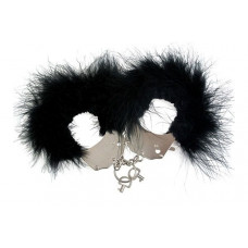 Adrien Lastic Handcuffs Black metal handcuffs with black trim