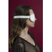 Mask closed with rivets Feral Feelings - Blindfold Mask white