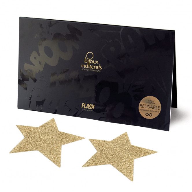 Bijoux Indiscrets Nipple Decoration - Flash Star Gold