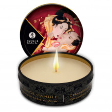 Массажная свеча Shunga MINI MASSAGE CANDLE - Sparkling Strawberry Wine (30 мл)