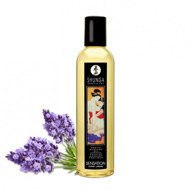 Shunga Sensation Massage Oil - Lavender (250 ml)