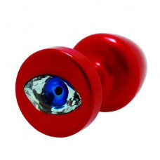 Butt plug with rhinestone Diogol Anni R Eye Red Crystal 30mm