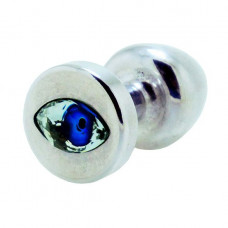 Butt plug with rhinestone Diogol Anni R Eye Silver Crystal 30mm