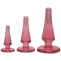 Doc Johnson Crystal Jellies Anal Initiation Kit - Pink