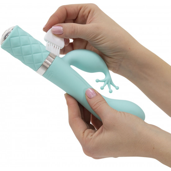 Luxurious vibrator PILLOW TALK - Kinky Teal with Swarovski crystal