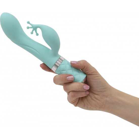 Luxurious vibrator PILLOW TALK - Kinky Teal with Swarovski crystal