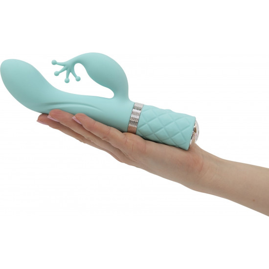 Luxurious vibrator PILLOW TALK - Kinky Teal with Swarovski crystal