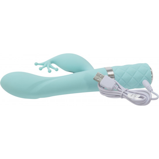 Luxurious vibrator PILLOW TALK - Kinky Teal with Swarovski crystal