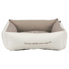 Trixie Pets Home Bed - A velveteen plank bed with a heart for dogs and cats