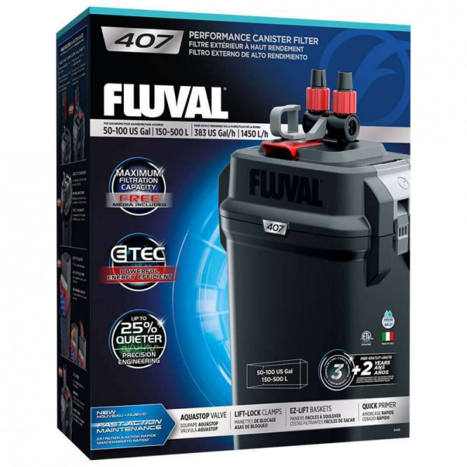 Fluval (Флювал) 407 - Наружный фильтр для аквариума на 150-500 л