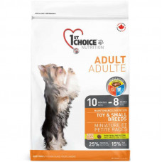 1st Choice (Fest Choys) Adult Toy & Small Breeds - the Dry feed with chicken for adult dogs pass also small breeds