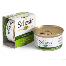 Schesir Chicken - A tinned forage with chicken fillet for adult cats (pieces in jelly)