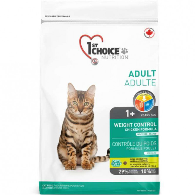 1st Choice (Fest Choys) Light is the Dry feed with chicken for the sterilized cats with an excess weight