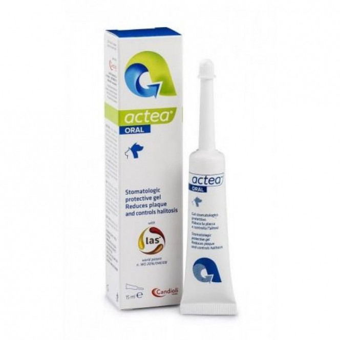 Actea Oral (Aktia Shouted) by Candioli is Gel for treatment of gums for dogs and cats