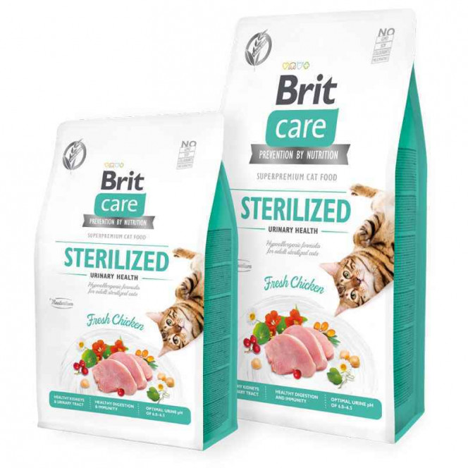 Brit Care (Брит Кеа) Cat Grain-Free Sterilized Urinary Health - Сухой беззерновой корм с курицей для взрослых стерилизованных кошек