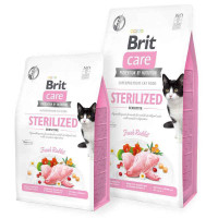 Brit Care (Care Is shaven) Cat Grain-Free Sterilized Sensitive - Dry bezzernovy a forage with a rabbit for the adult sterilized cats with sensitive digestive system