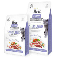 Brit Care (Care Is shaven) Cat Grain-Free Sterilized Weight Control - Dry bezzernovy a forage with a duck and a turkey for the adult sterilized cats for weight control