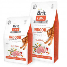 Brit Care (Брит Кеа) Cat Grain-Free Indoor Anti-stress - Сухой беззерновой корм с курицей для взрослых кошек, живущих в помещении