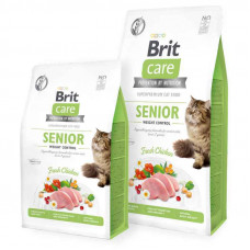 Brit Care (Care Is shaven) Grain-Free Senior Weight Control - Dry bezzernovy a forage with chicken for weight control of elderly cats