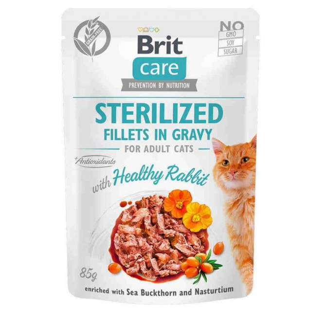 Brit Care (Брит Кеа) Fillets in Gravy Sterilized Healthy Rabbit - Влажный корм 