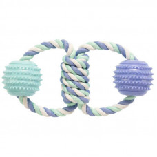 GimDog (DzhimDog) Cotton Dent Plus - A toy for dogs of Dent Plus two rings from a rope with thermoplastic rubber