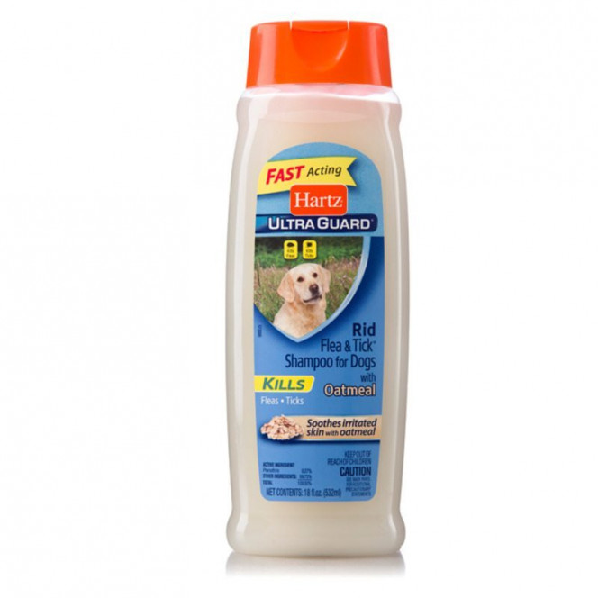 Hartz Ultra Guard Rid Flea&Tick Dog Shampoo with Oatmeal - Dogs shampoo from fleas and ticks for the angry skin with oat oil