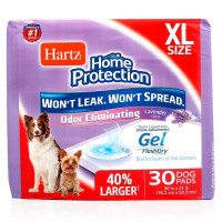 Hartz (Хартц) Home Protection Odor Eliminating Dog Pads XL - Супер впитывающие пеленки для щенков и собак крупных пород с уничтожителем запаха и ароматом лаванды