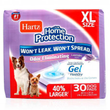 Hartz (Хартц) Home Protection Odor Eliminating Dog Pads XL - Супер впитывающие пеленки для щенков и собак крупных пород с уничтожителем запаха и ароматом лаванды