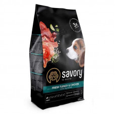 Savory (Seyvori) Fresh Turkey & Chicken Puppy All Breeds - A dry feed with a fresh turkey and chicken for puppies of all breeds