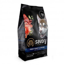 Savory (Seyvori) Fresh Turkey & Chicken Junior Large Breeds - A dry feed from meat is fresher than a turkey and chicken for juniors of large breeds of 3 months