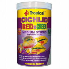 Tropical Cichlid Red & Green Medium Sticks - A dry feed in sticks for omnivorous tsikhlid of the average size