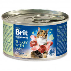 Brit Premium (Premium Is shaven) by Nature Turkey with Lamb is the Damp forage with a turkey and a lamb for adult cats (paste)