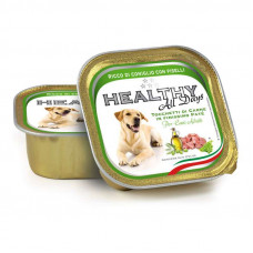 Healthy All days - A tinned forage with a rabbit and peas for dogs (paste with pieces)