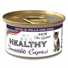 Healthy Irresistibili Capricci - A tinned forage with chicken and eggs for exacting kittens (paste)