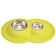 Georplast Volcano Inox - Misk double metal with a soft rug for dogs