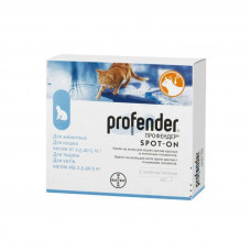 Profender by Bayer Animal - spot-on - Drops from helminths for cats (1 pipette)