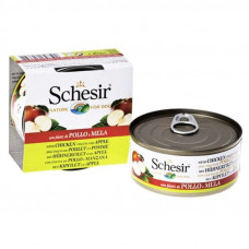 Schesir Chicken & Apple - A tinned forage with chicken and apple for adult dogs (pieces in jelly)