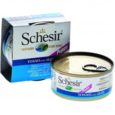 Schesir Puppy Tuna & Aloe - A tinned forage with a tuna and an aloe for puppies (pieces in jelly)