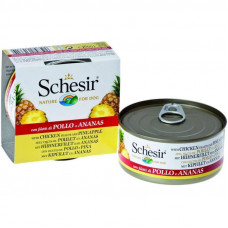 Schesir Chicken & Pineapple - A tinned forage with chicken and pineapple for adult dogs (pieces in jelly)