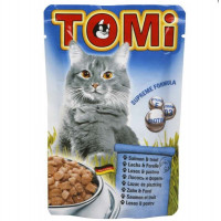 TOMi Salmon & Trout (Tom) - A tinned forage with a salmon and a trout for cats