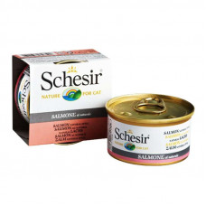 Schesir Salmon Natural Style - A tinned forage with a salmon for adult cats (pieces in own juice)